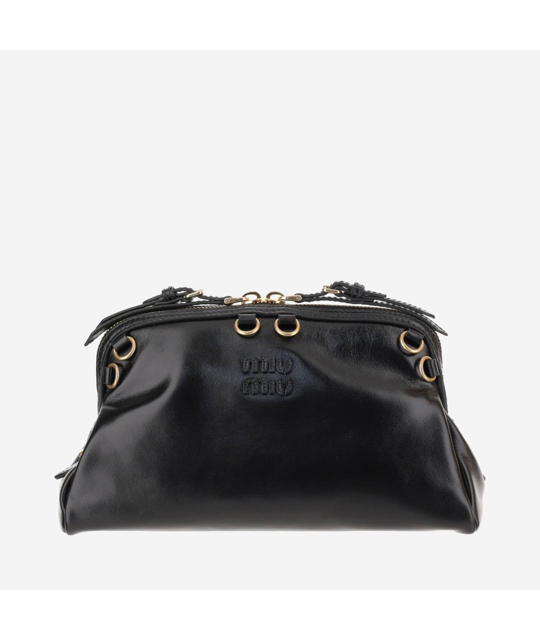 MIU MIU Черная кожаная сумка через плечо, фото 6