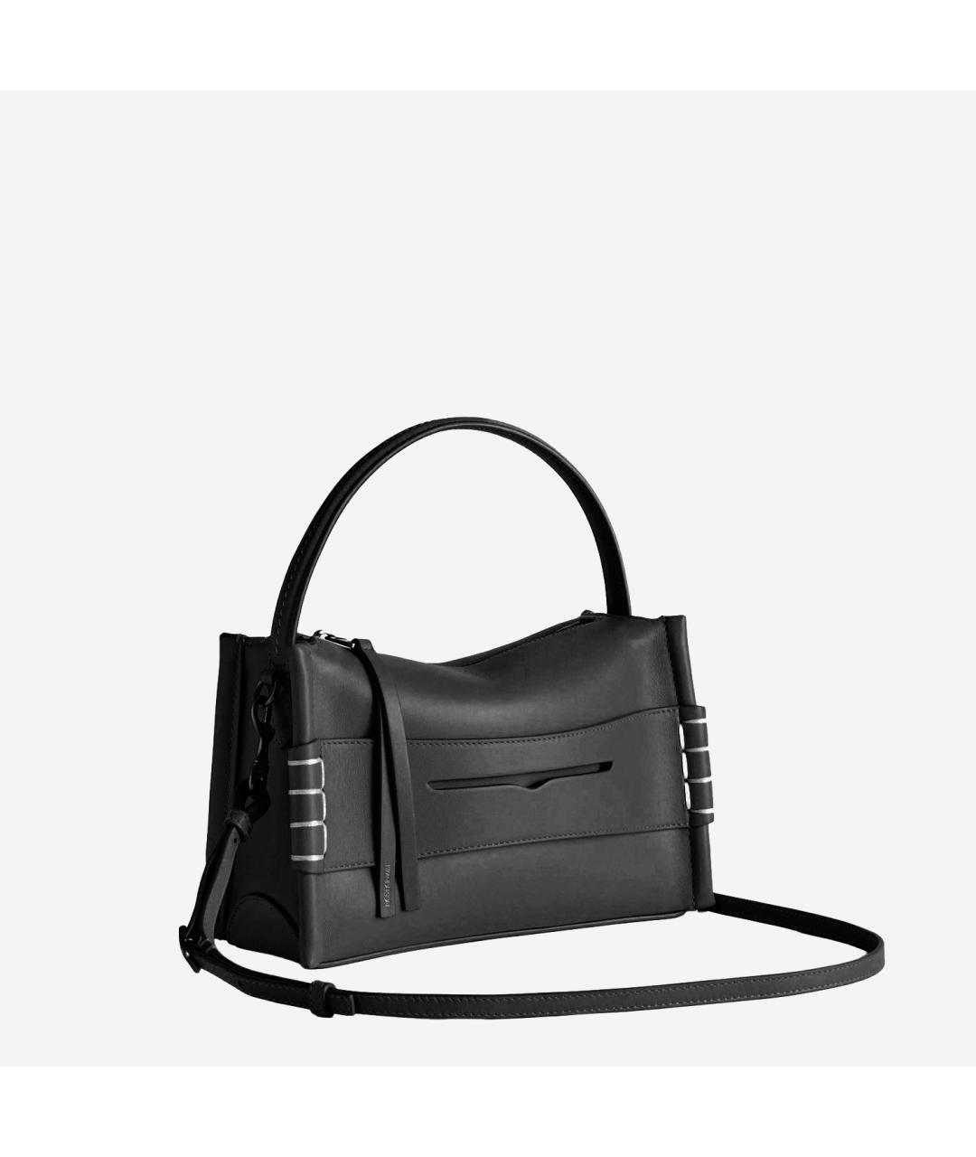 J.W.ANDERSON Черная кожаная сумка тоут, фото 2