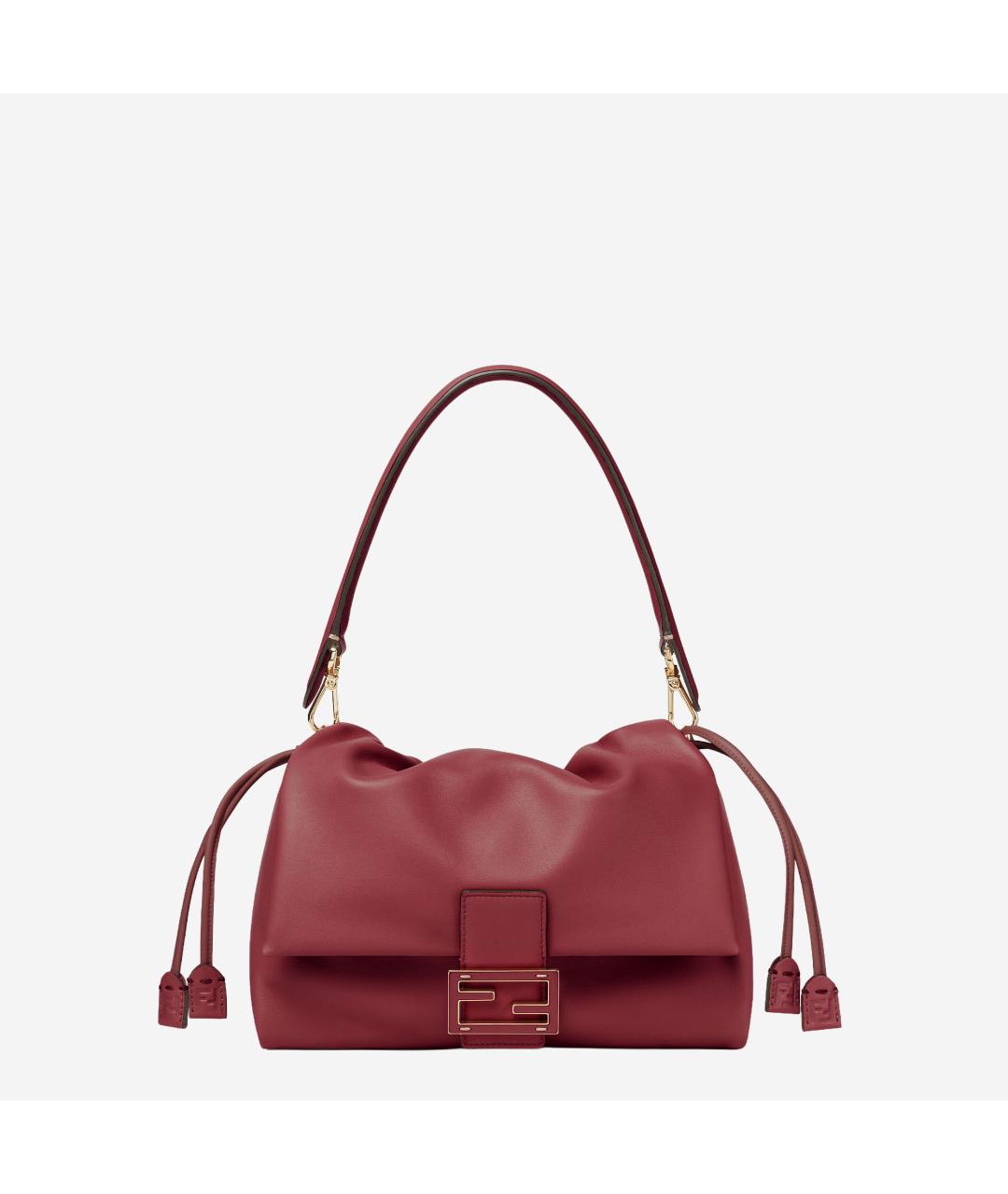 FENDI Красная кожаная сумка через плечо, фото 5