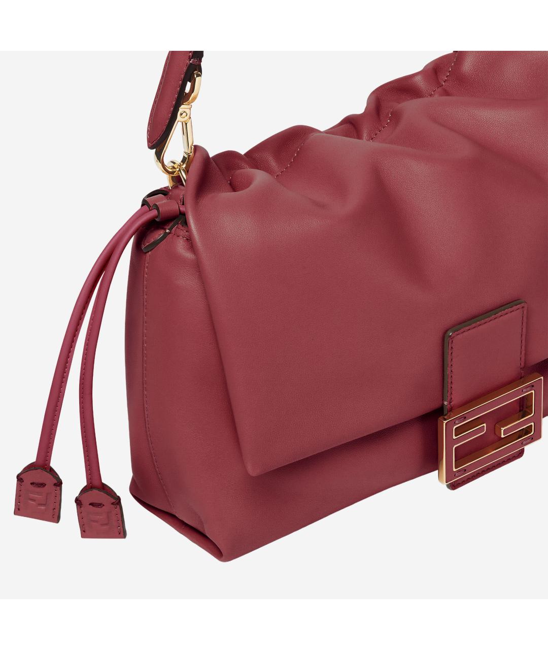 FENDI Красная кожаная сумка через плечо, фото 4