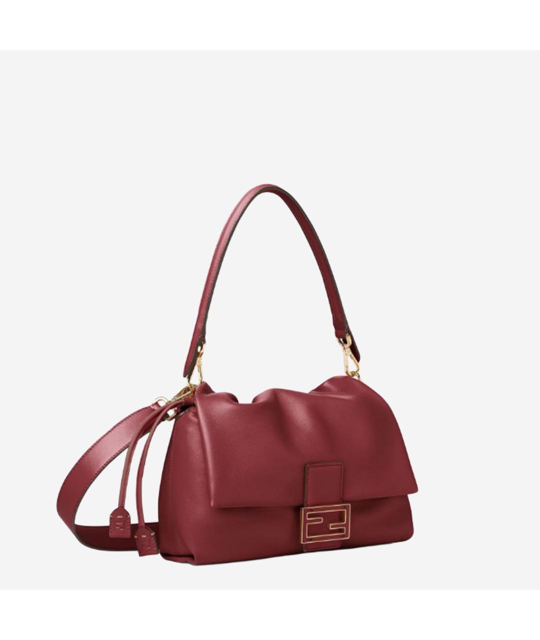 FENDI Красная кожаная сумка через плечо, фото 2