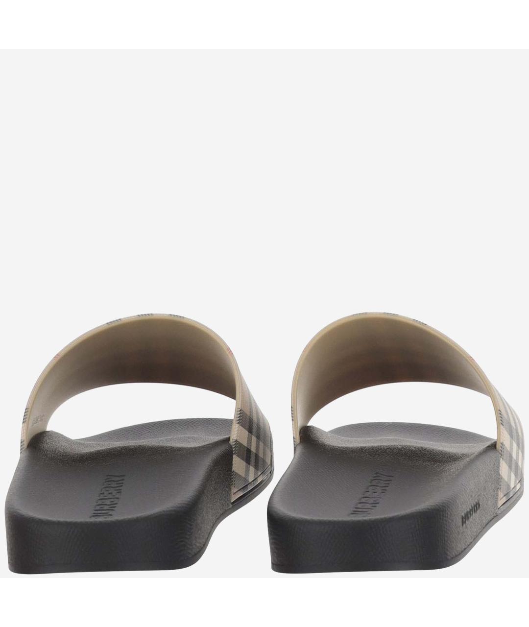 BURBERRY Мульти резиновые шлепанцы, фото 4