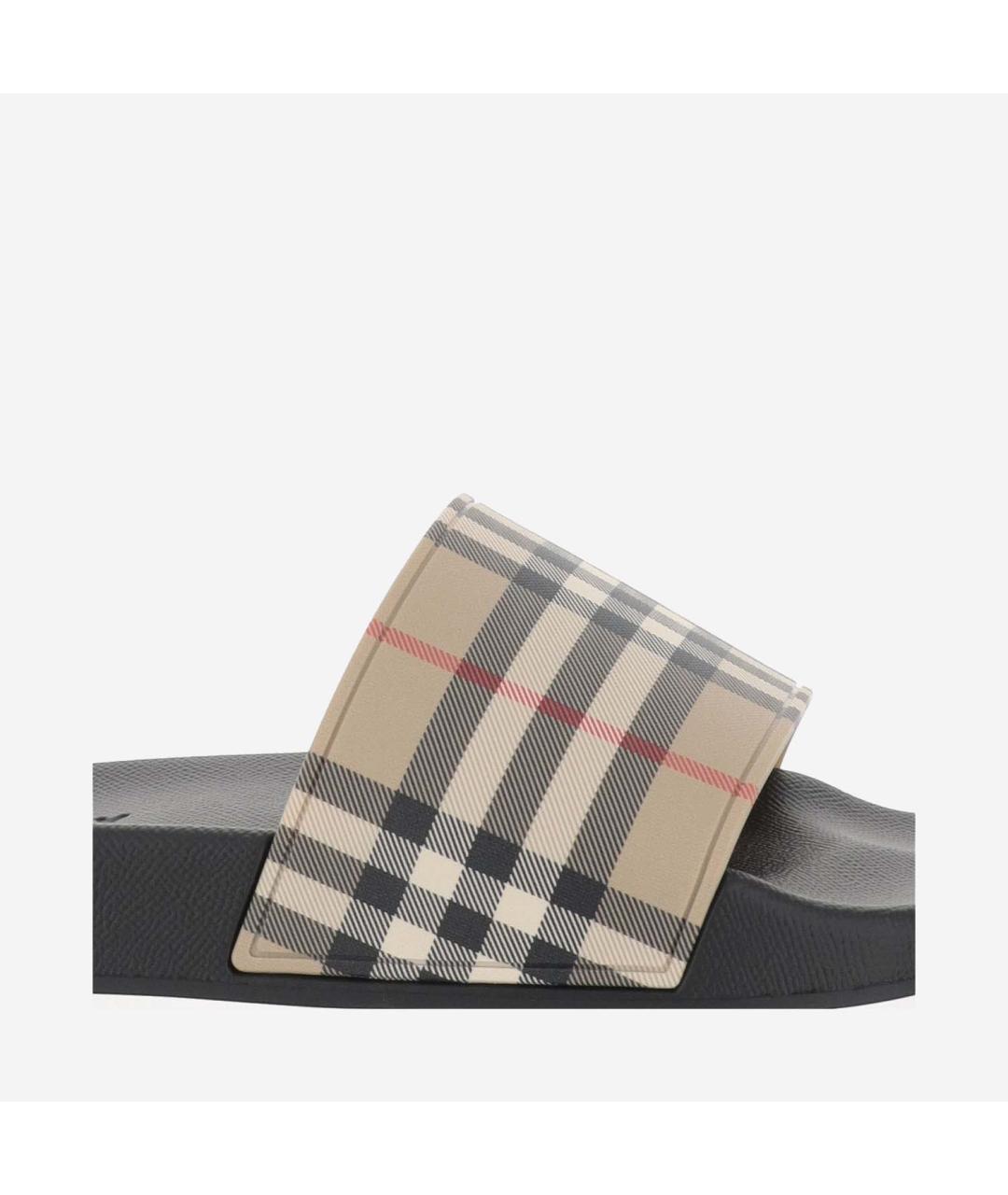 BURBERRY Мульти резиновые шлепанцы, фото 5