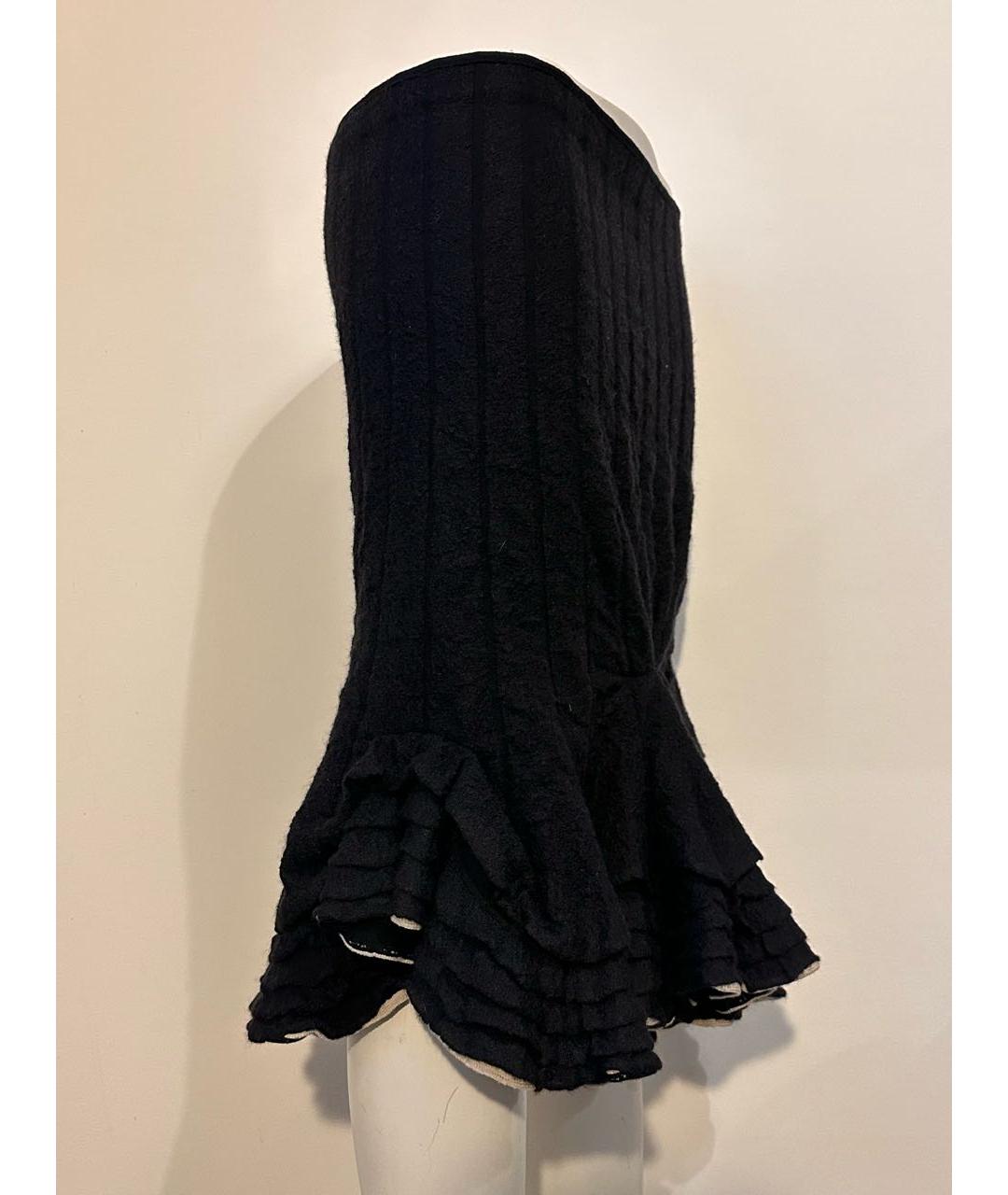VALENTINO Черная шерстяная юбка миди, фото 4