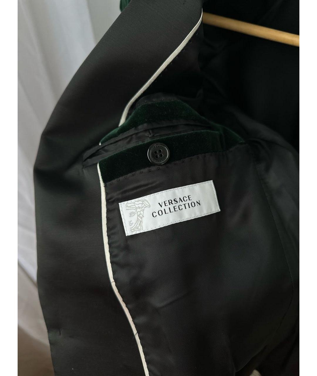VERSACE COLLECTION Зеленый хлопковый пиджак, фото 4
