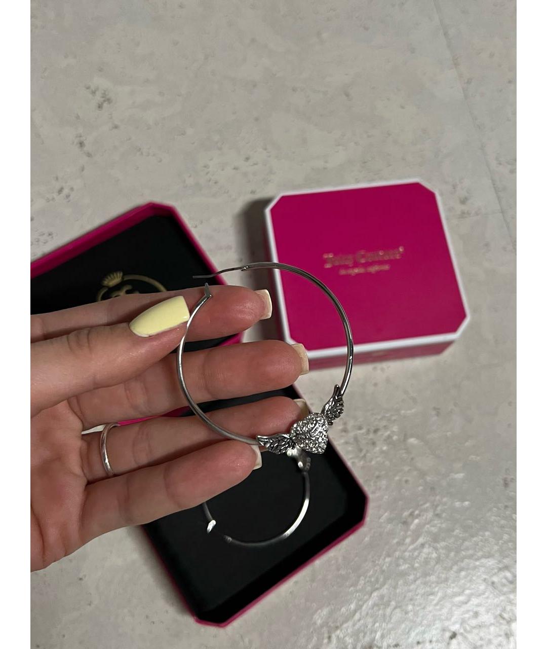 JUICY COUTURE Серебряные металлические серьги, фото 3