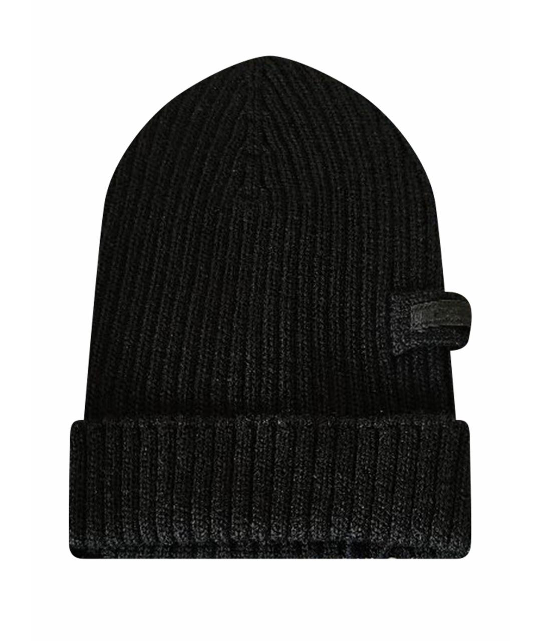 PRADA Черная шерстяная шапка, фото 1