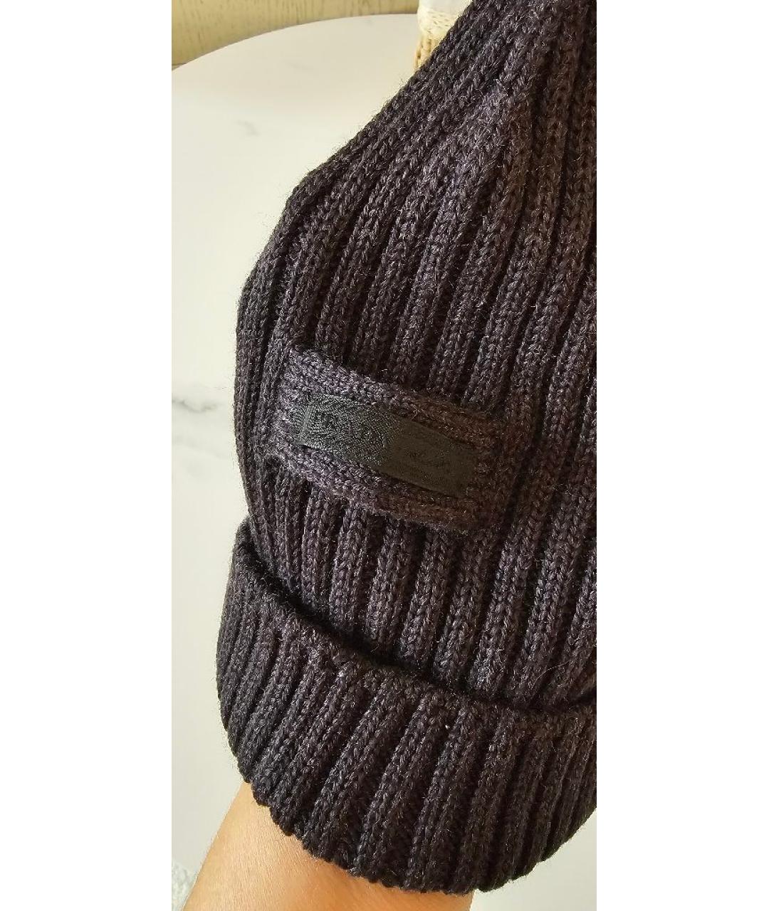 PRADA Черная шерстяная шапка, фото 3