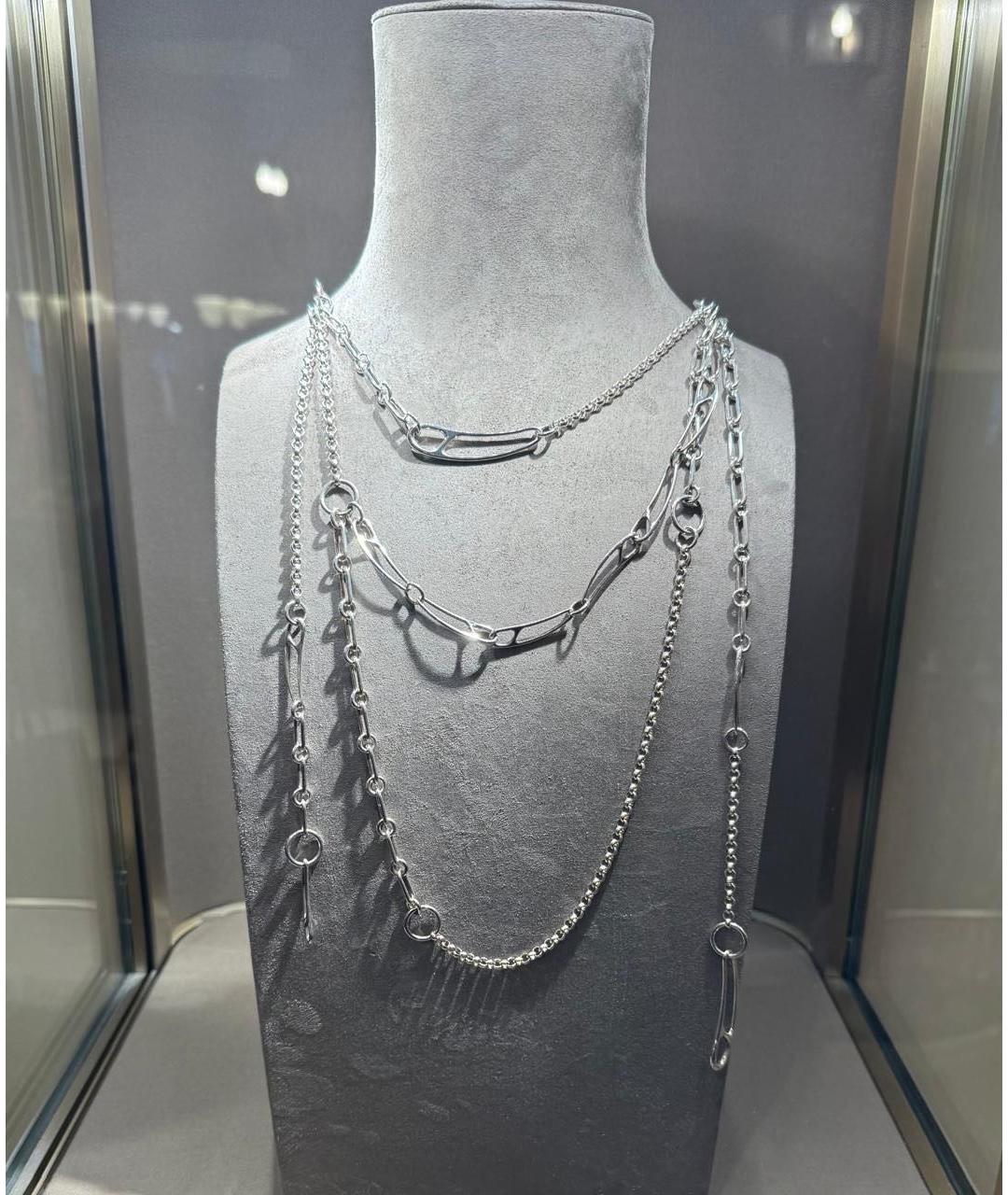 HERMES Серебряное серебряное колье, фото 2