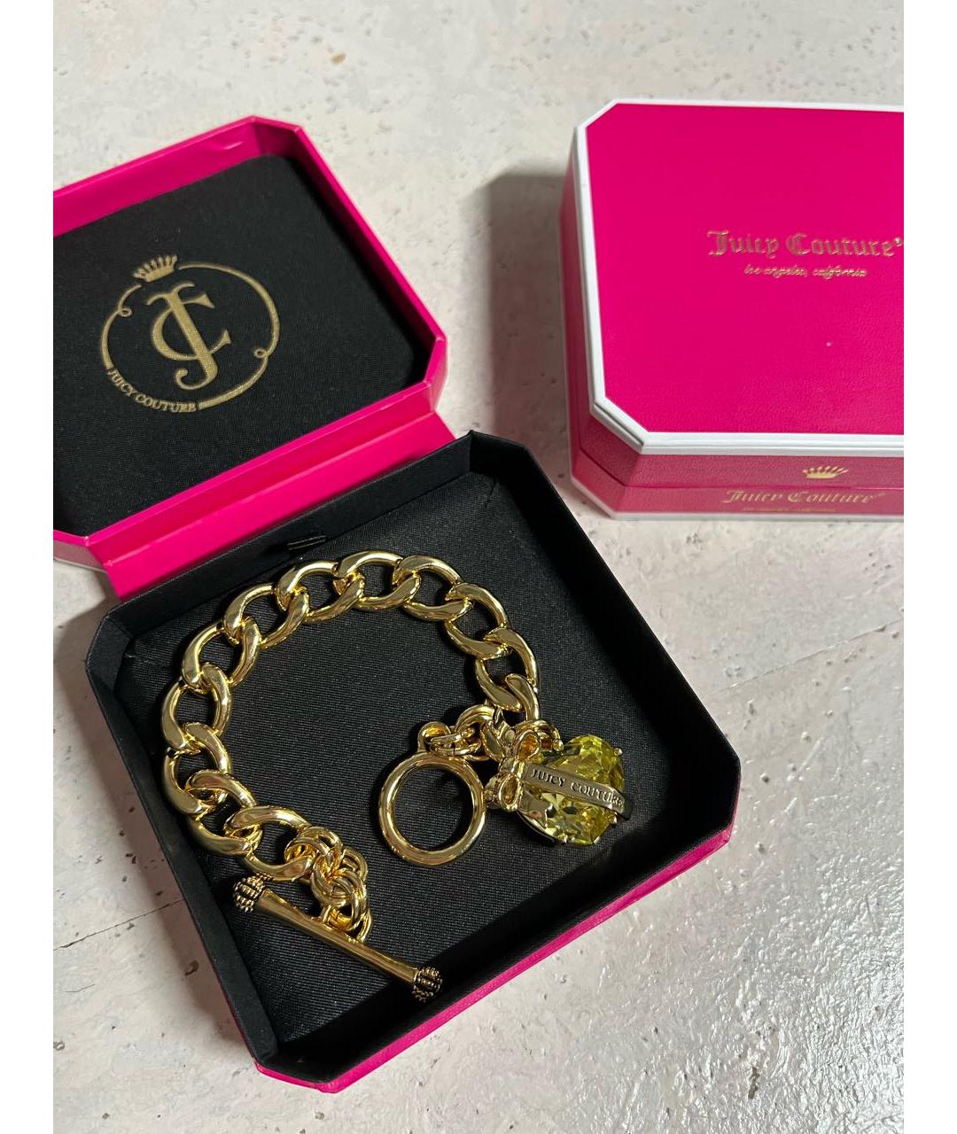 JUICY COUTURE Золотой металлический браслет, фото 5