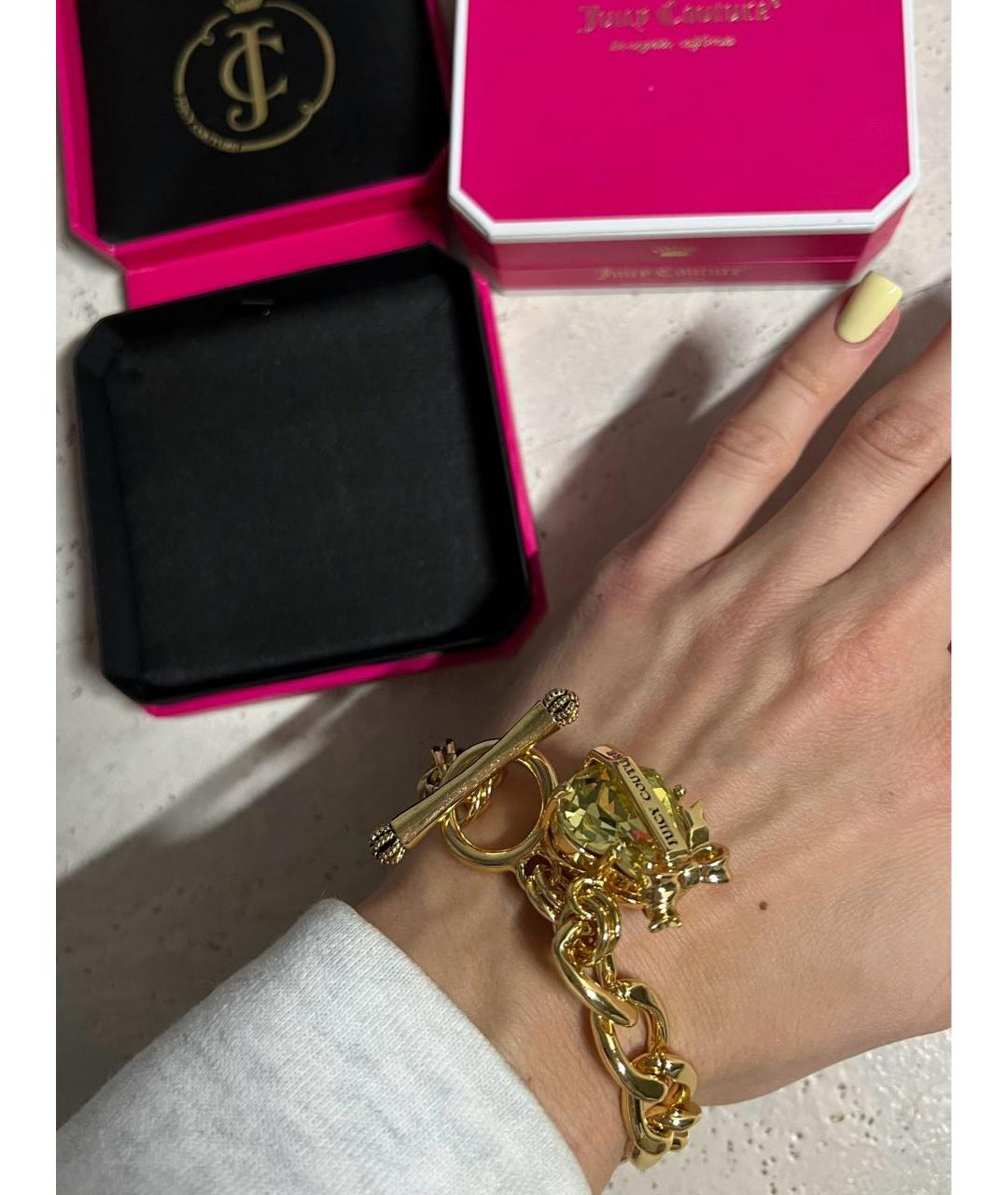 JUICY COUTURE Золотой металлический браслет, фото 4