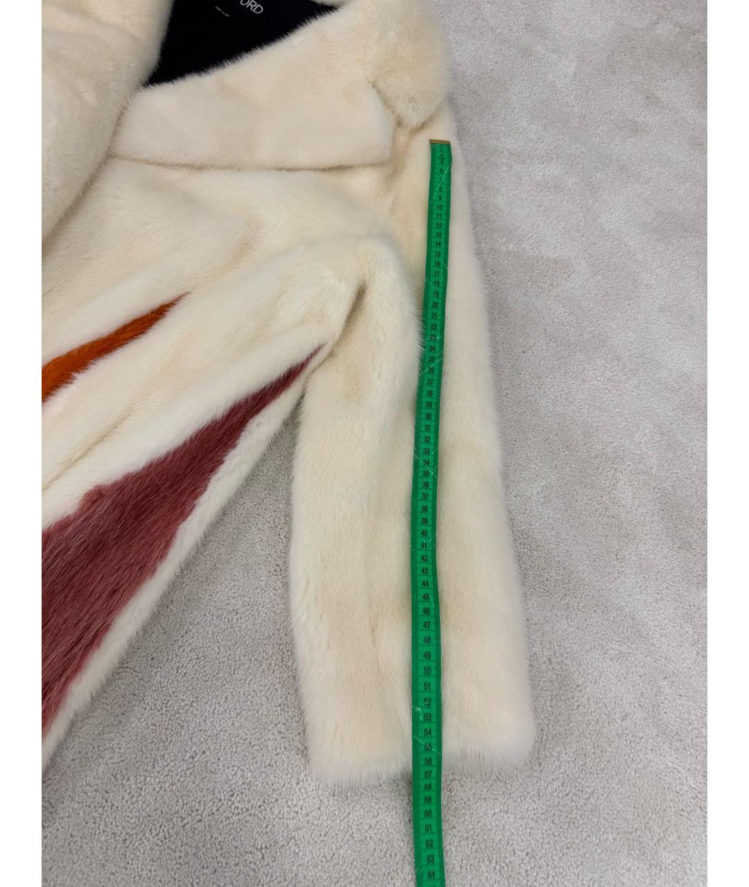 TOM FORD Белая меховая шуба, фото 8