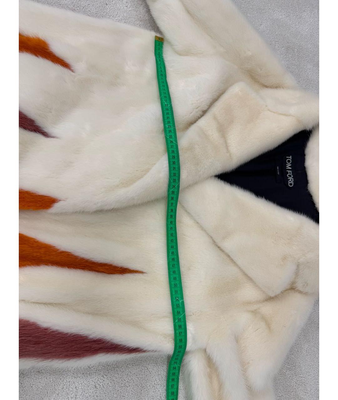 TOM FORD Белая меховая шуба, фото 6