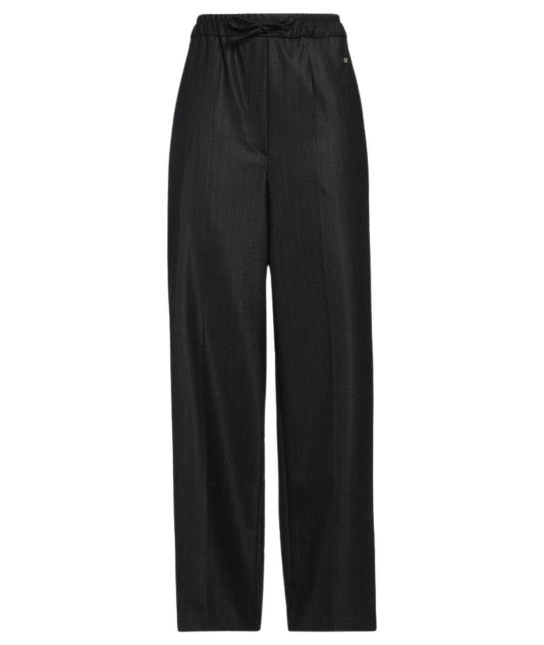SANDRO Черные шерстяные брюки широкие, фото 1