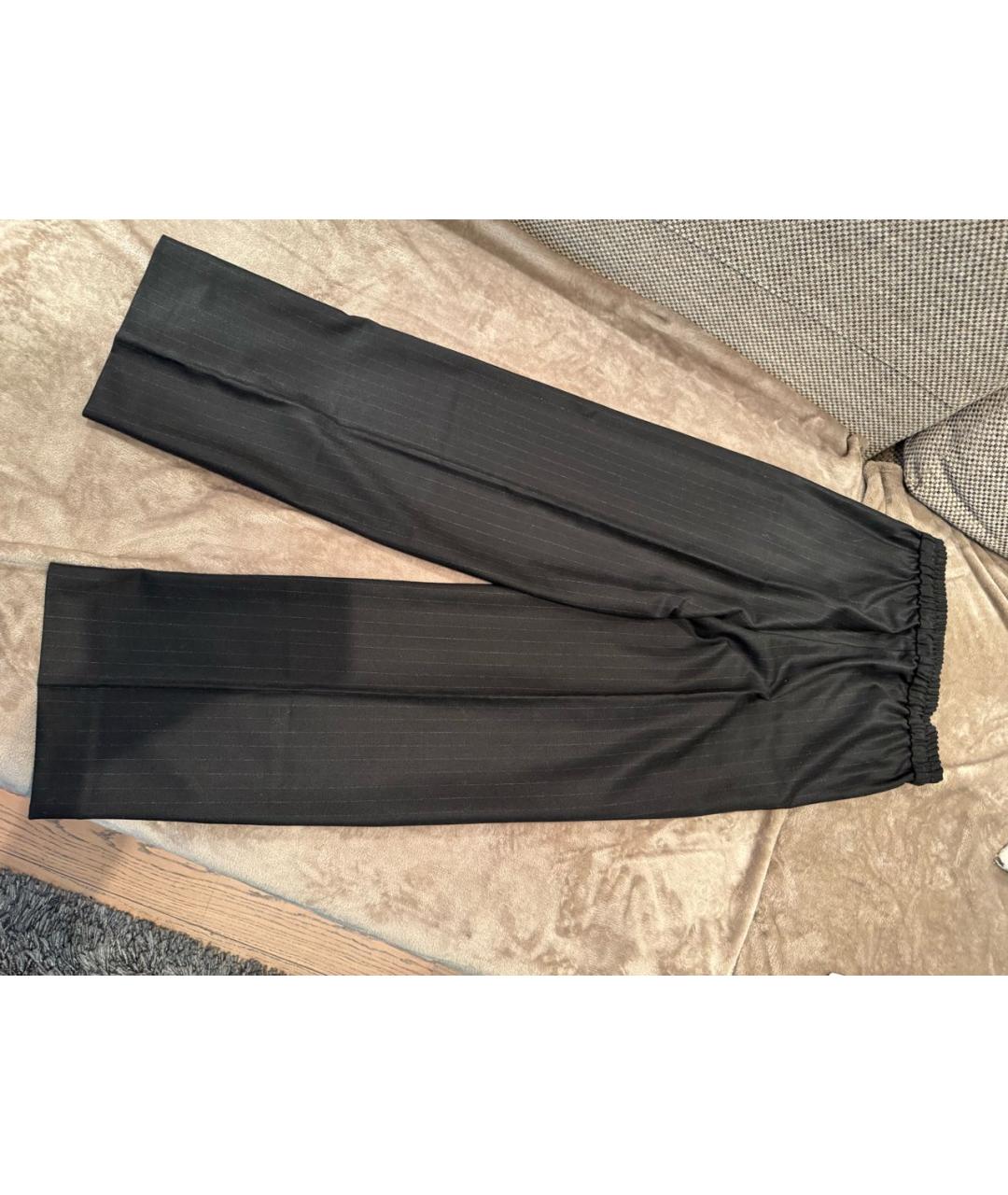SANDRO Черные шерстяные брюки широкие, фото 7