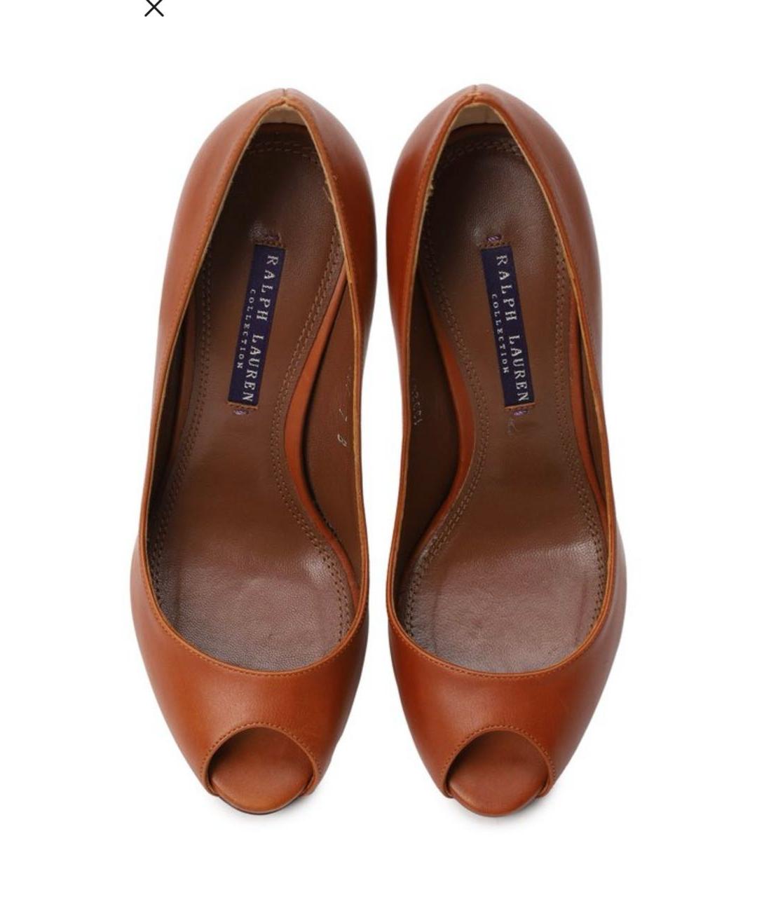 RALPH LAUREN Коричневые кожаные туфли, фото 3