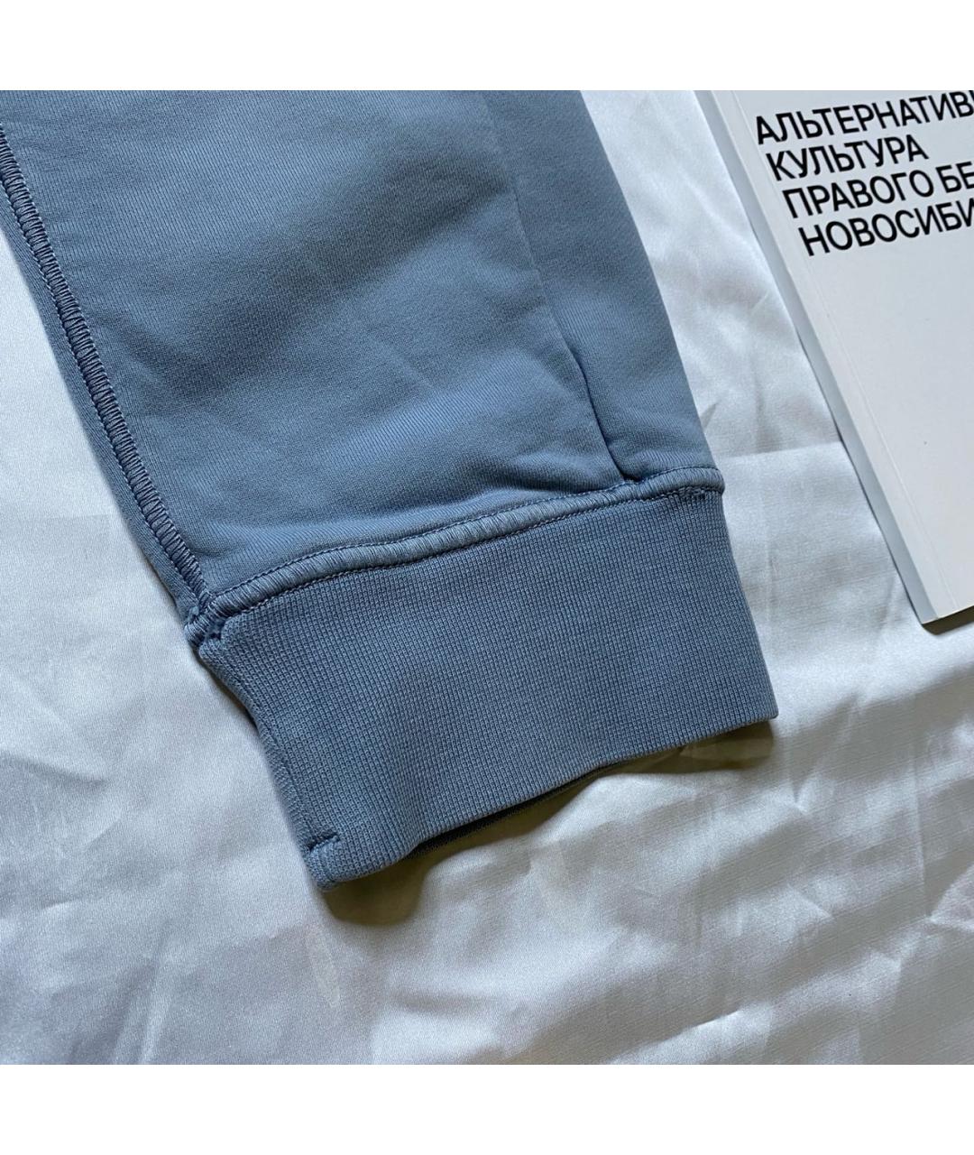 STONE ISLAND Голубые хлопковые повседневные брюки, фото 6