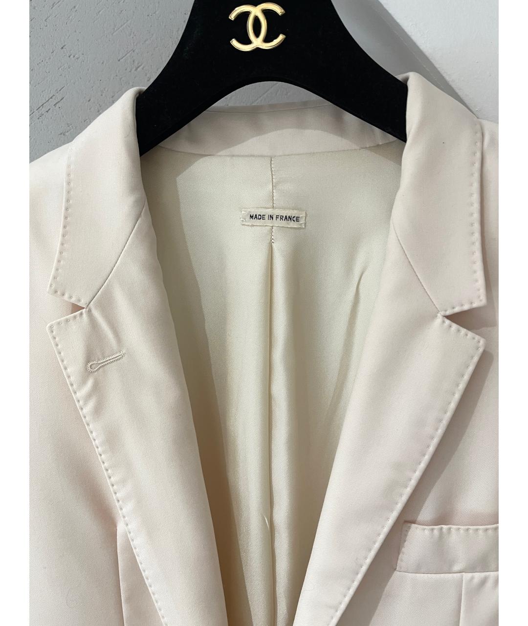 HERMES Белый шерстяной жакет/пиджак, фото 4