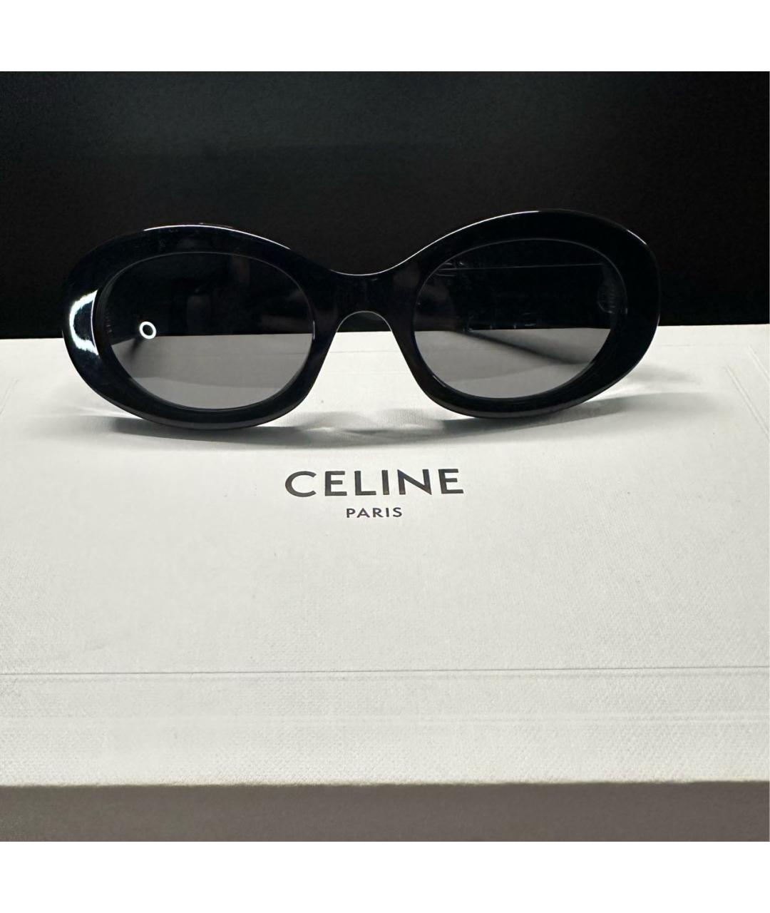 CELINE Черные пластиковые солнцезащитные очки, фото 8