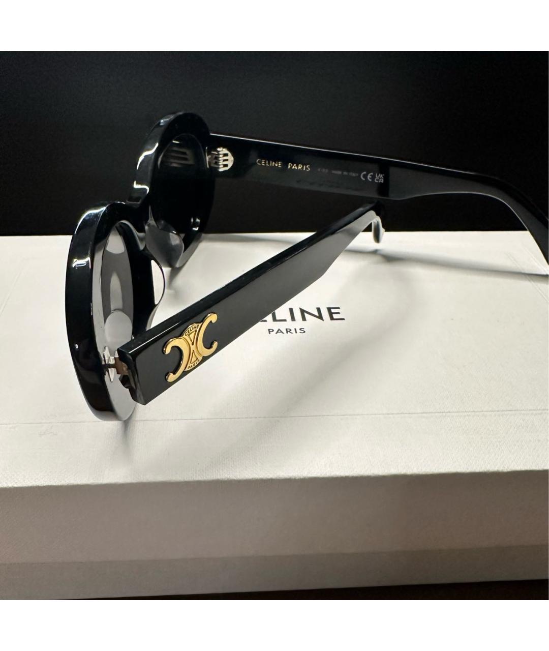 CELINE Черные пластиковые солнцезащитные очки, фото 2