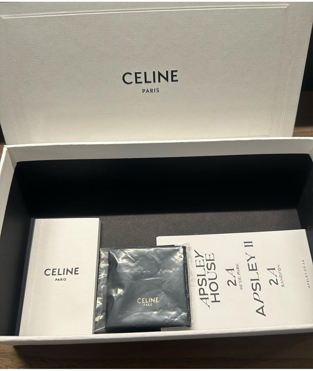 CELINE Черные пластиковые солнцезащитные очки, фото 6