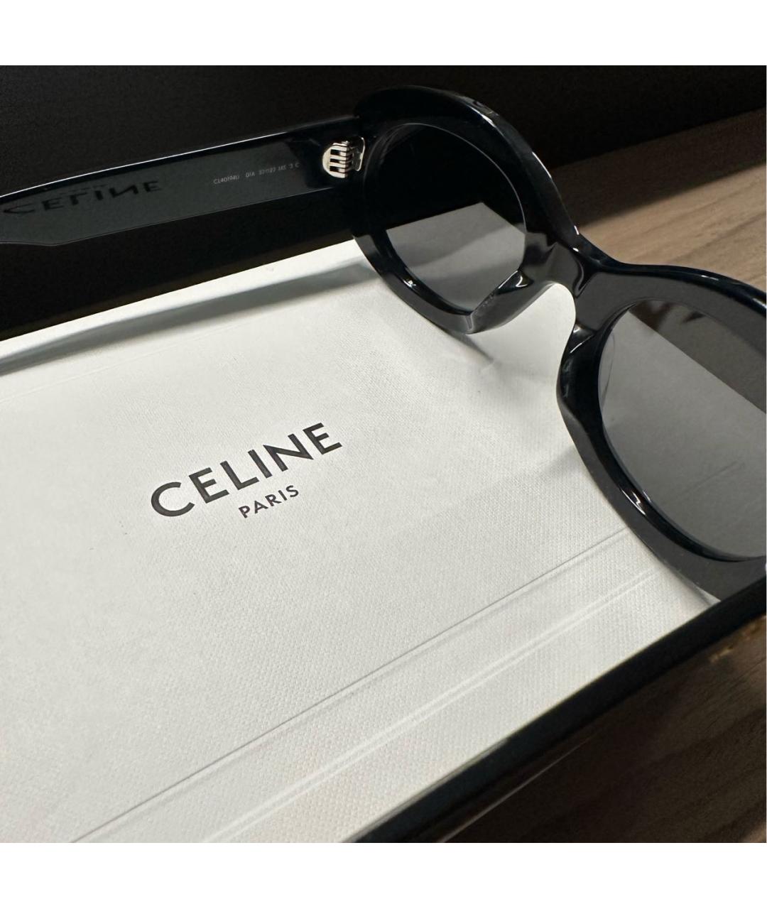 CELINE Черные пластиковые солнцезащитные очки, фото 5