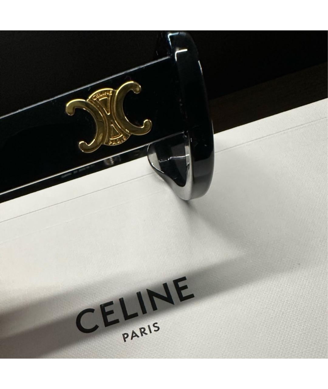 CELINE Черные пластиковые солнцезащитные очки, фото 4