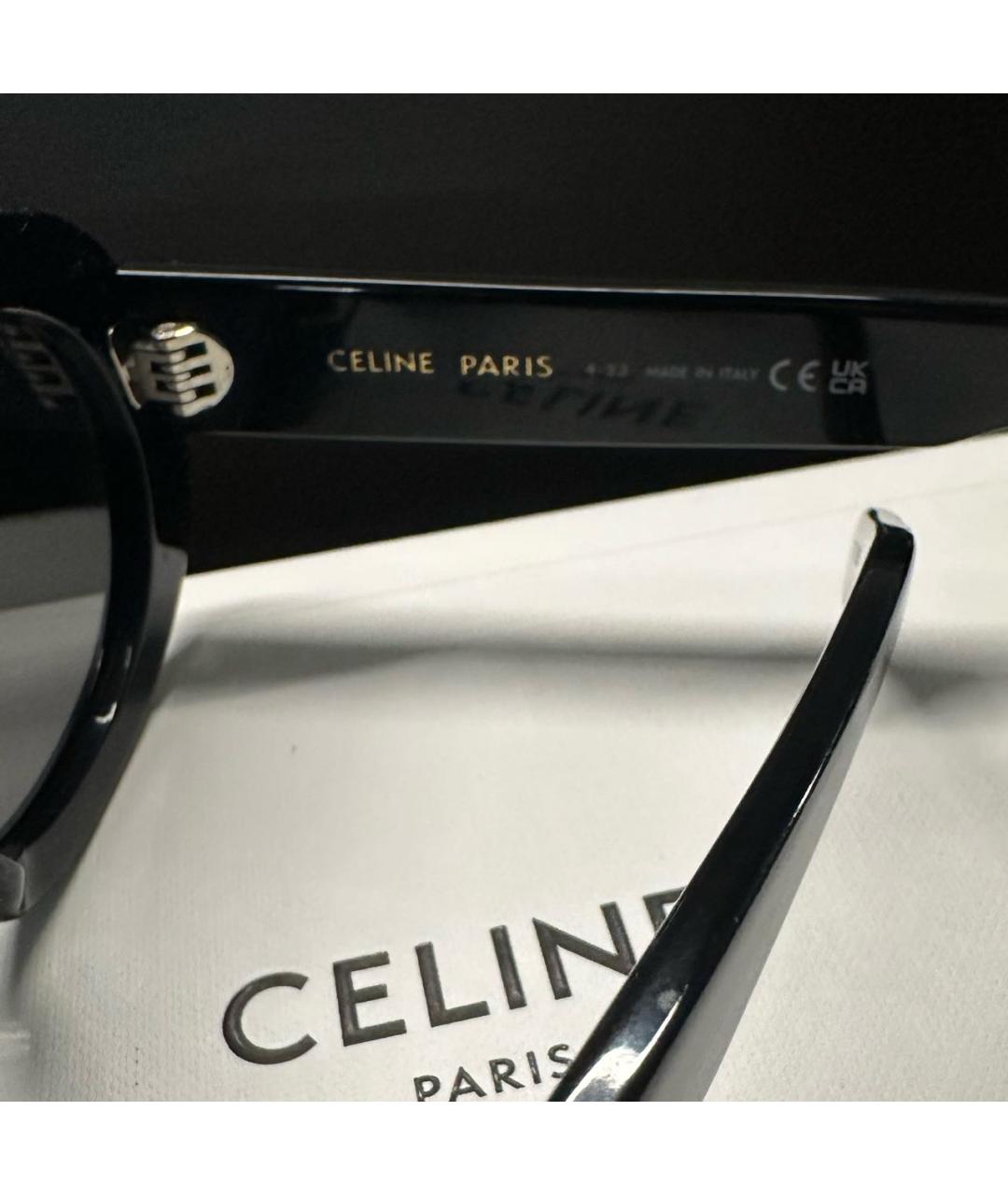 CELINE Черные пластиковые солнцезащитные очки, фото 3