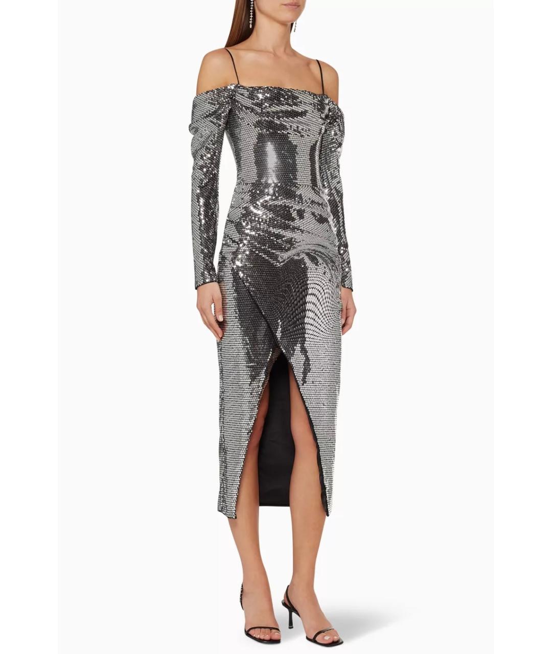 RASARIO Серебряное полиэстеровое коктейльное платье, фото 3