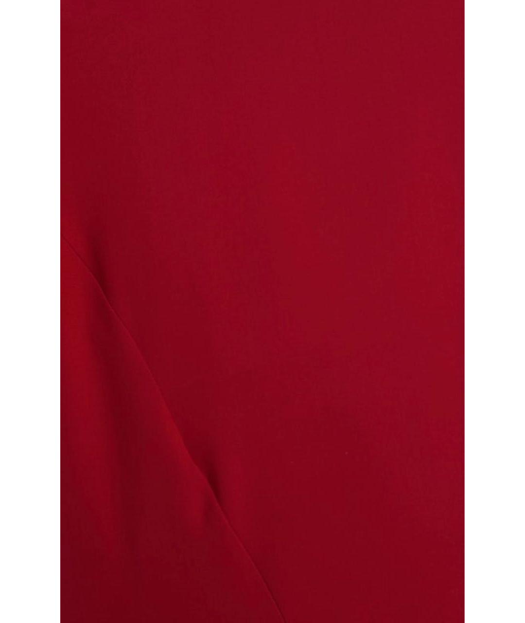 JIL SANDER Красное шелковое коктейльное платье, фото 4