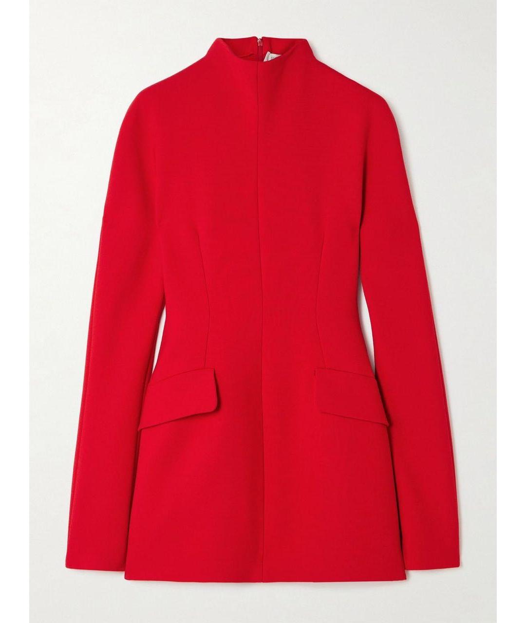 SPORTMAX Красное полиэстеровое коктейльное платье, фото 6