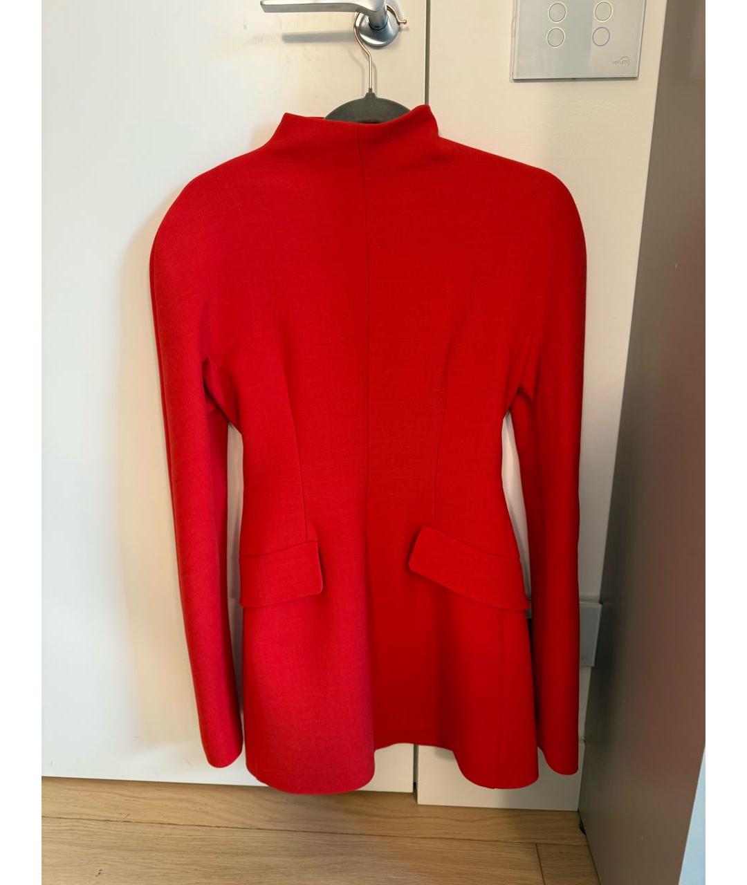 SPORTMAX Красное полиэстеровое коктейльное платье, фото 7