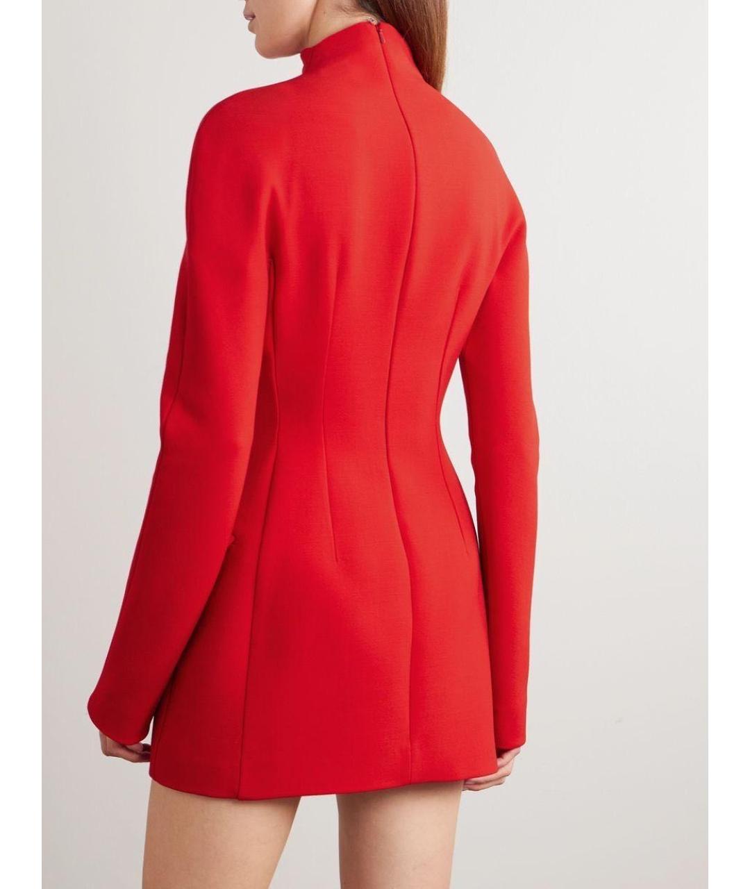 SPORTMAX Красное полиэстеровое коктейльное платье, фото 5