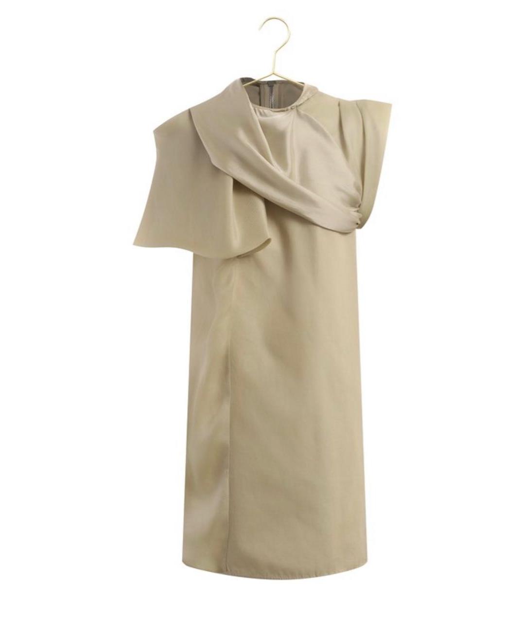 RICK OWENS Бежевое шелковое коктейльное платье, фото 5