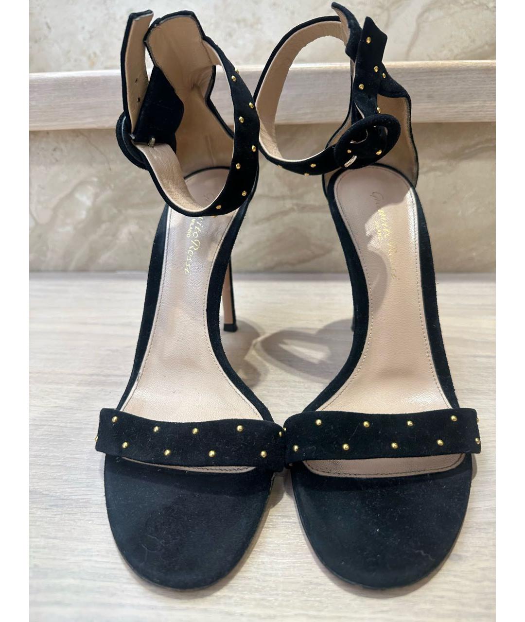 GIANVITO ROSSI Черные замшевые босоножки, фото 2