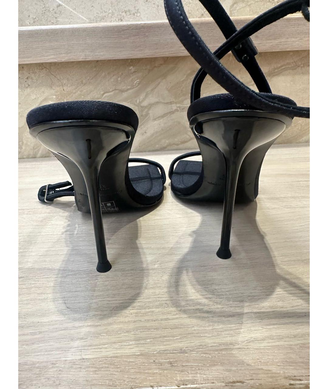 ALEXANDER WANG Черные синтетические босоножки, фото 4
