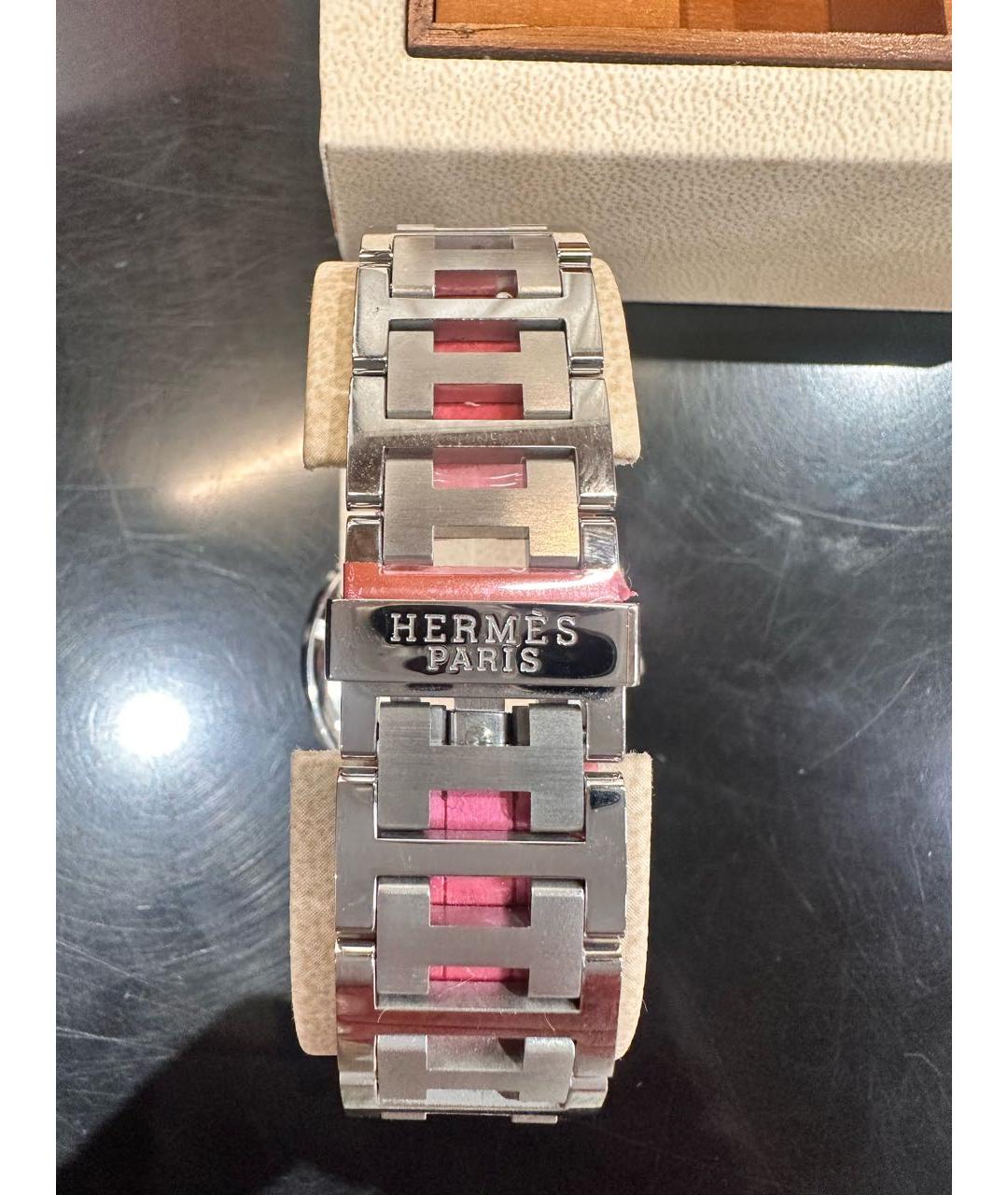 HERMES Серебряные стальные часы, фото 3