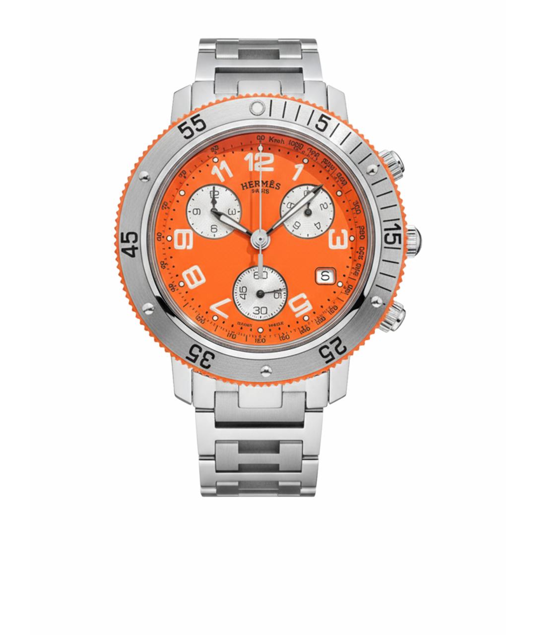 HERMES Серебряные стальные часы, фото 1