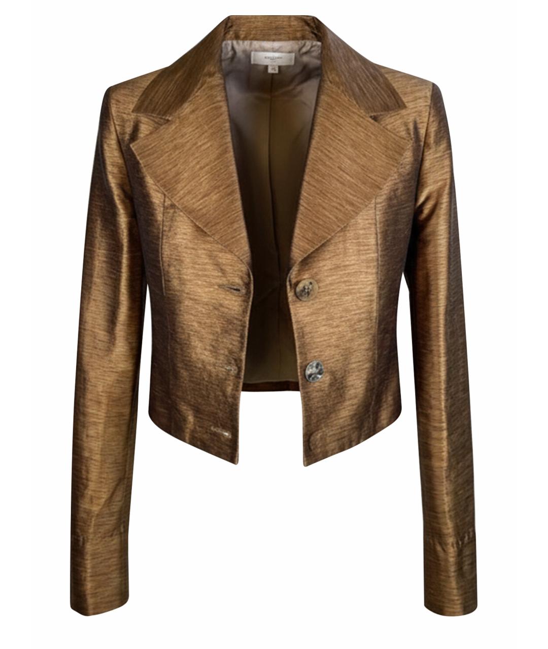 ALEXANDER MCQUEEN Коричневый шелковый жакет/пиджак, фото 1