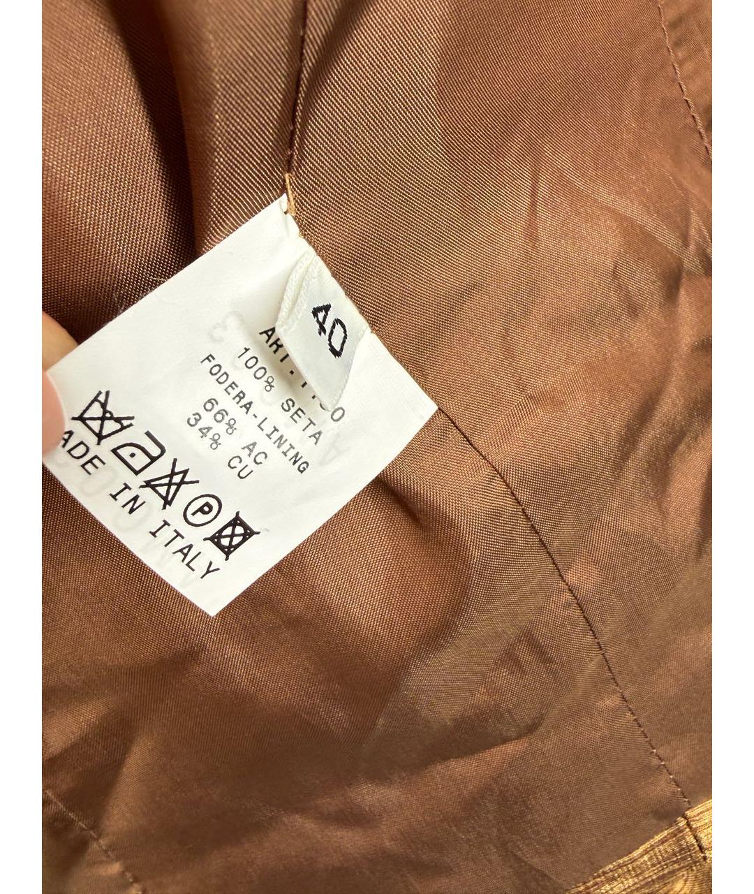 ALEXANDER MCQUEEN Коричневый шелковый жакет/пиджак, фото 8