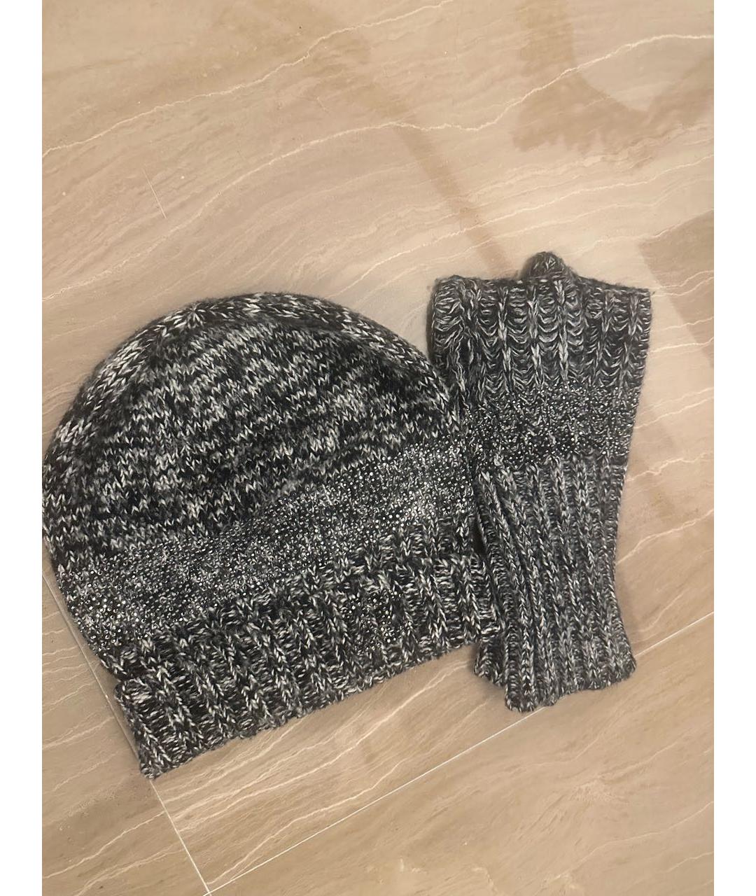 CHANEL Антрацитовая кашемировая шапка, фото 6