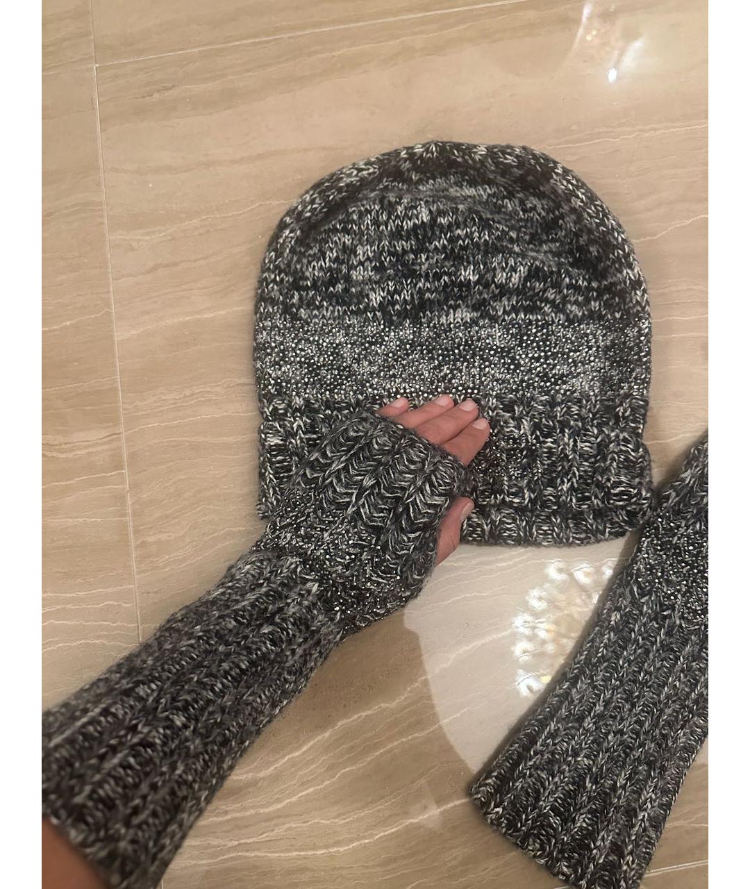CHANEL Антрацитовая кашемировая шапка, фото 2