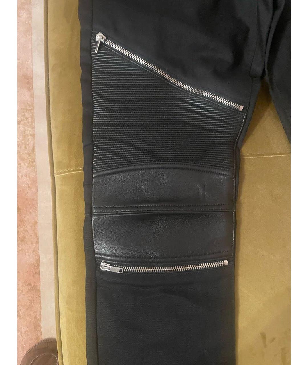 SAINT LAURENT Черные хлопковые прямые джинсы, фото 3