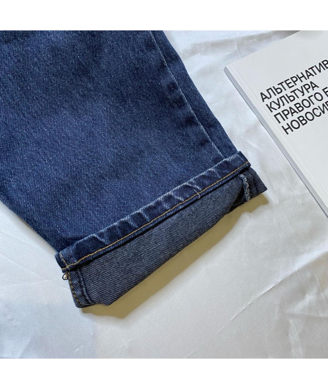 LEVI'S Темно-синие хлопковые прямые джинсы, фото 8