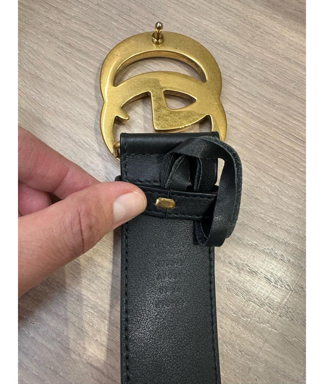 GUCCI Черный кожаный ремень, фото 3