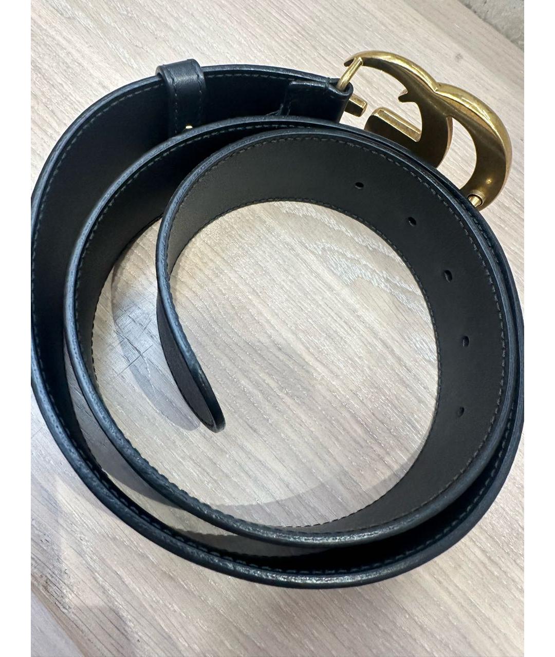 GUCCI Черный кожаный ремень, фото 2