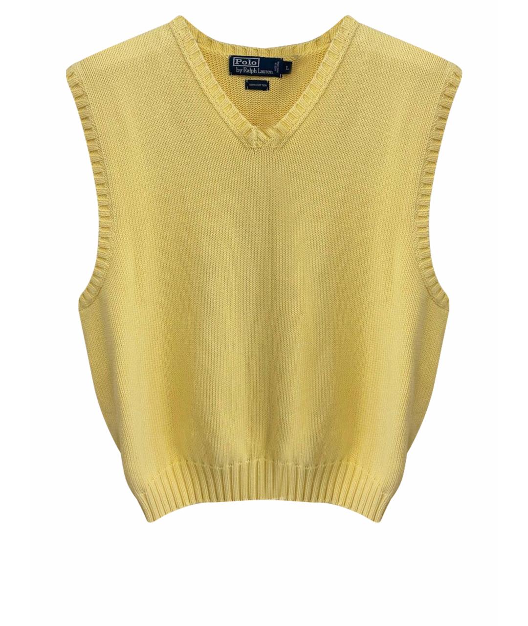 POLO RALPH LAUREN Желтая хлопковая жилетка, фото 1