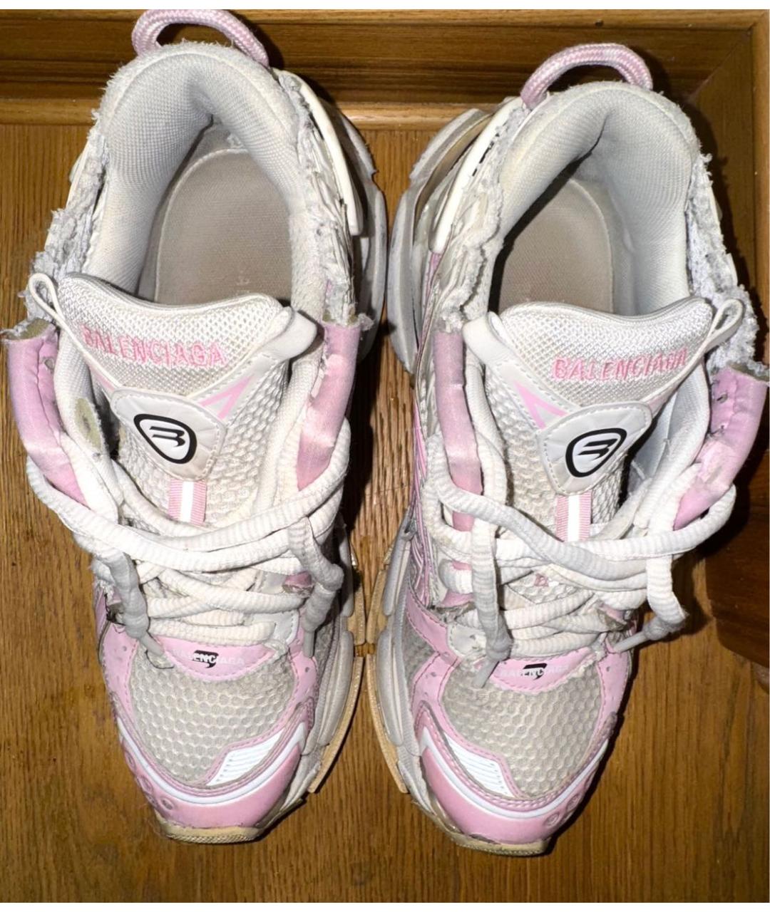 BALENCIAGA Розовые текстильные кроссовки, фото 2