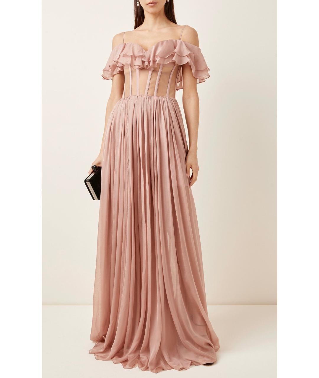 RASARIO Розовое шифоновое коктейльное платье, фото 4