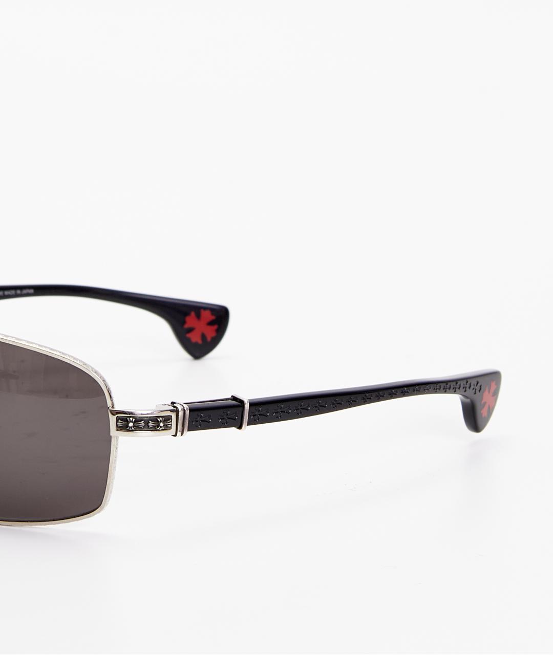 CHROME HEARTS Черные пластиковые солнцезащитные очки, фото 4